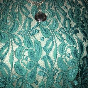 🍀 Lucky & Blessed Glamorous Top in Jade Lace